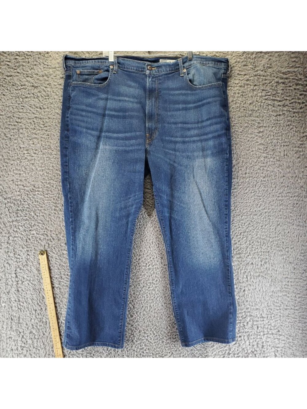 Cremieux Jeans Mens 48x32 Blue Straight Fit Premium Stretch Denim *Read*